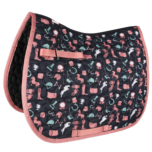 Pony Passion Saddle Pad by Little Rider #colour_blush-navy