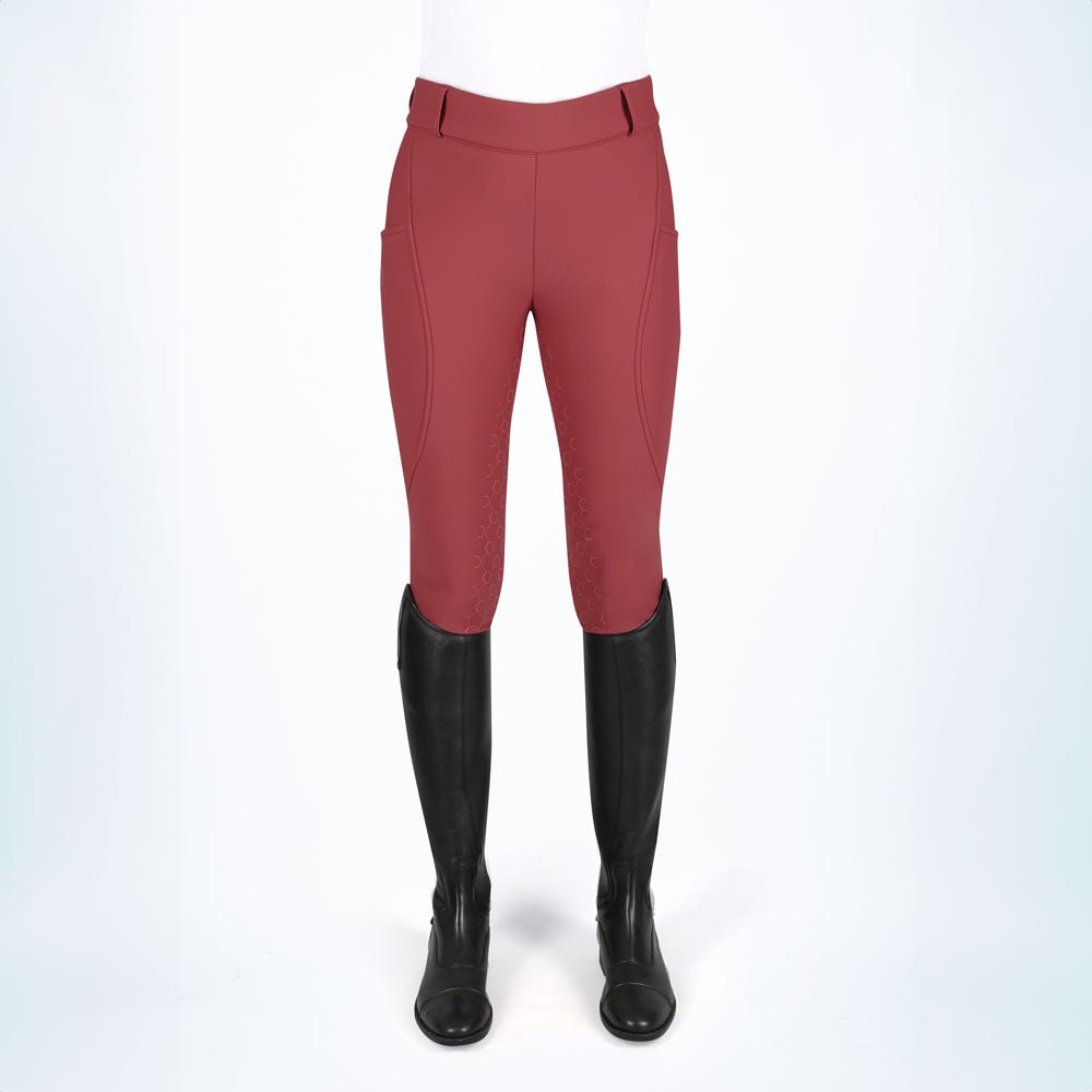 Coldstream Balmore Ladies Thermal Riding Tights #colour_burgundy