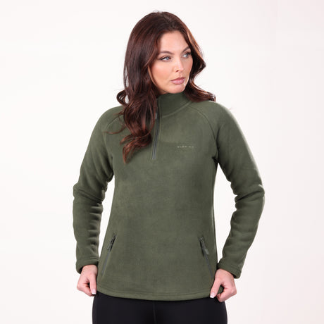 Shires Aubrion Restore Half Zip Fleece #colour_green