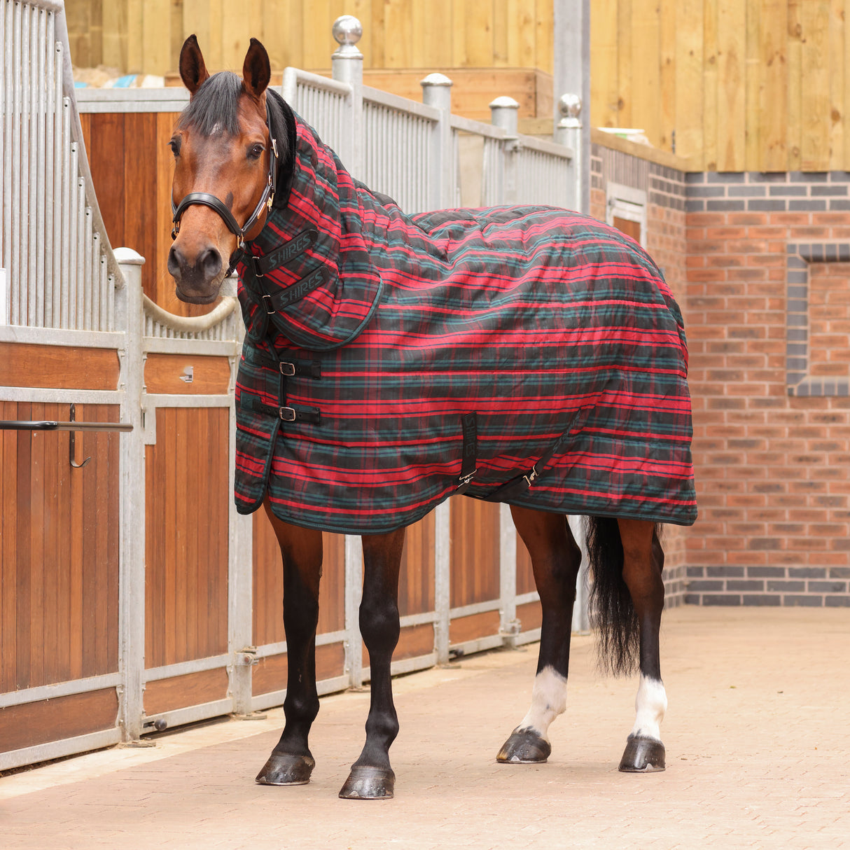 Tempest Plus 200g Stable Combo Rug #colour_red-tartan