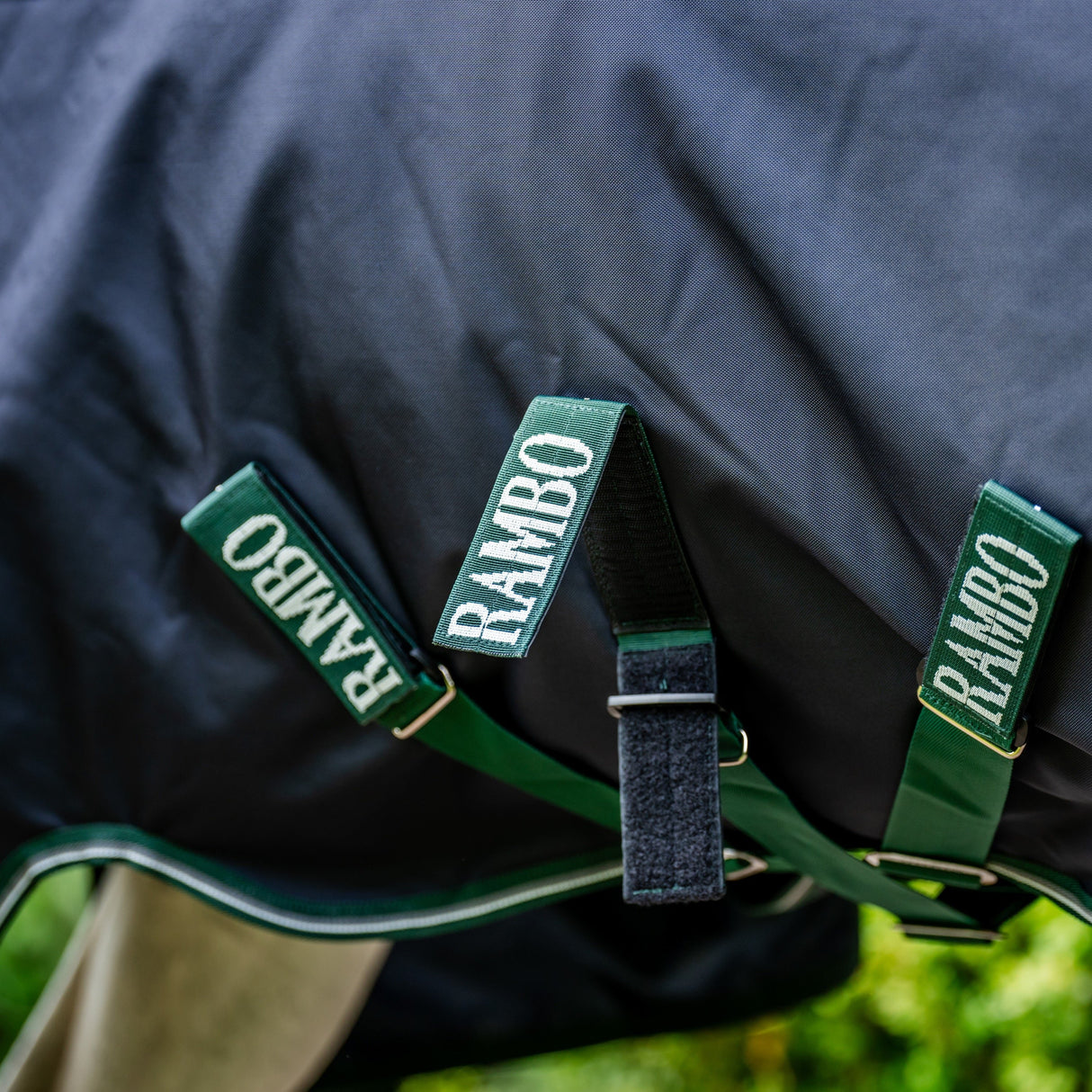 Horseware Ireland Rambo Wug Turnout 200g #colour_navy-hunter-green-silver