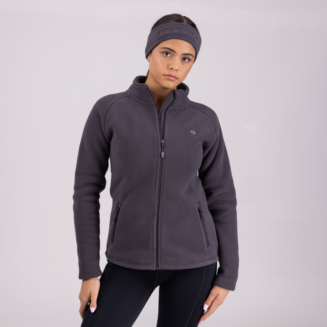 Shires Aubrion Restore Full Zip Fleece #colour_charcoal