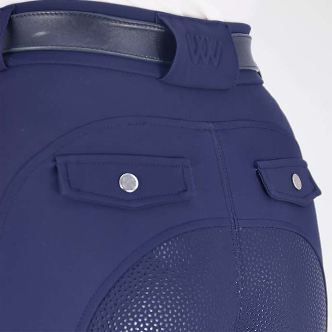 Woof Wear Hybrid Ladies Full Seat Riding Tights #colour_navy