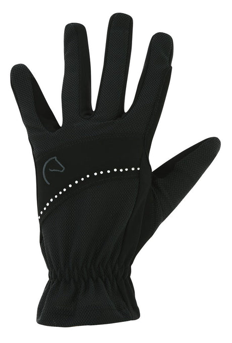 Equitheme Strass Gloves #colour_black