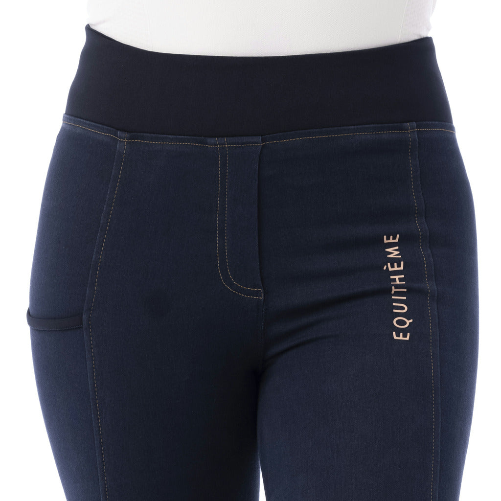 Equitheme Lola Ladies Pull-On Riding Tights #colour_navy