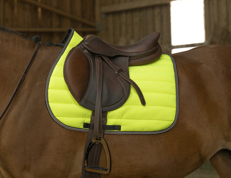 Equitheme High Visibility Saddle Cloth #colour_yellow