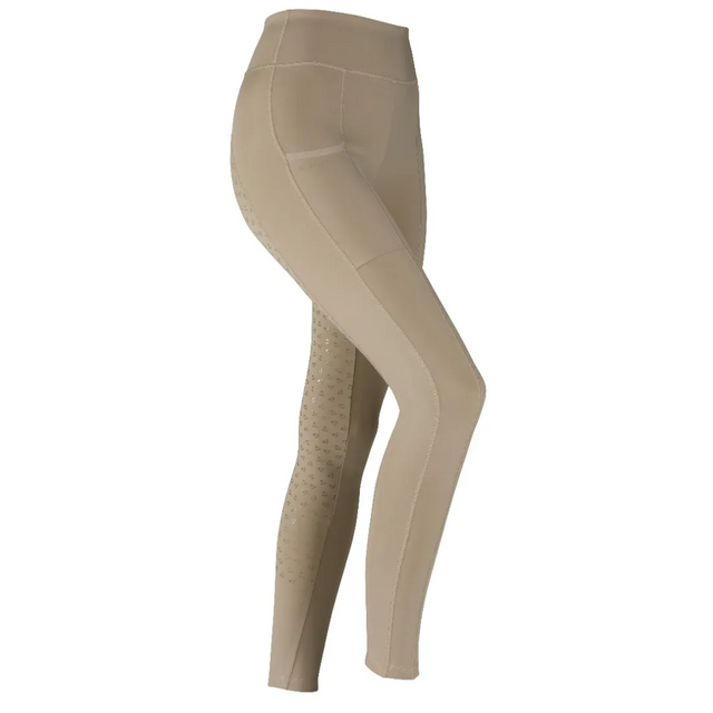 Shires Aubrion Hudson Girls Riding Tights #colour_beige