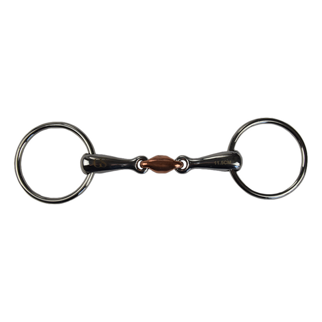 GS Equestrian Loose Ring Copper Lozenge Snaffle Bit 115mm