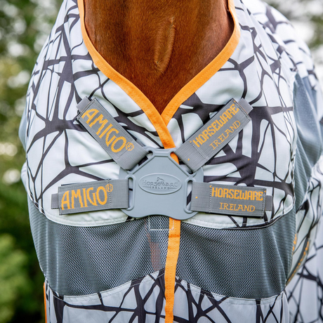 Horseware Ireland Amigo 3-in-1 CamoFly #colour_grey-orange