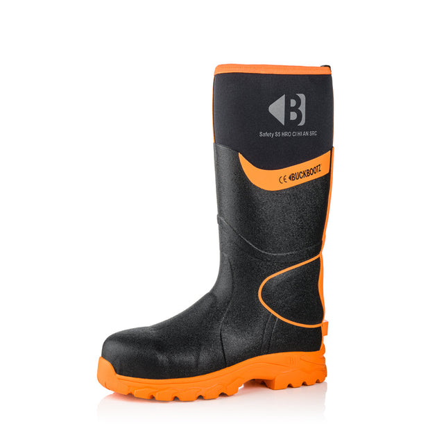 Buckbootz BBZ8000 High Visibility Neoprene/Rubber Safety Wellington Boot