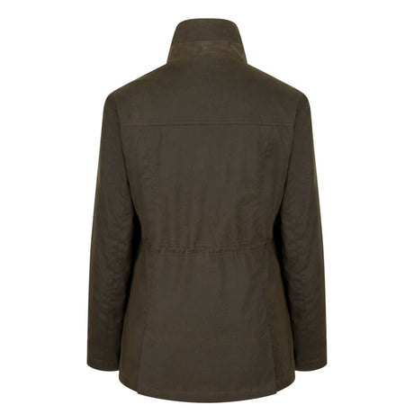 Hoggs of Fife Caledonia Ladies Waxed Jacket #colour_antique-olive