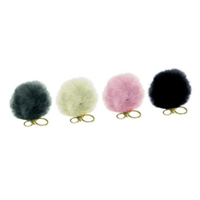 Hy Equestrian Faux Fur Pom Pom Key Ring