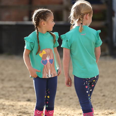 Shires Tikaboo Children's Frill T-Shirt #colour_aqua