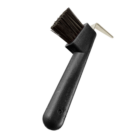 Bitz Hoof Pick Plastic Handle With Brush #colour_black