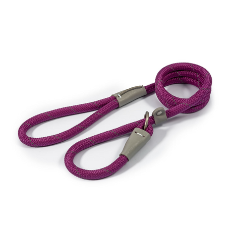 Ancol Viva Reflective Rope Slip #colour_purple